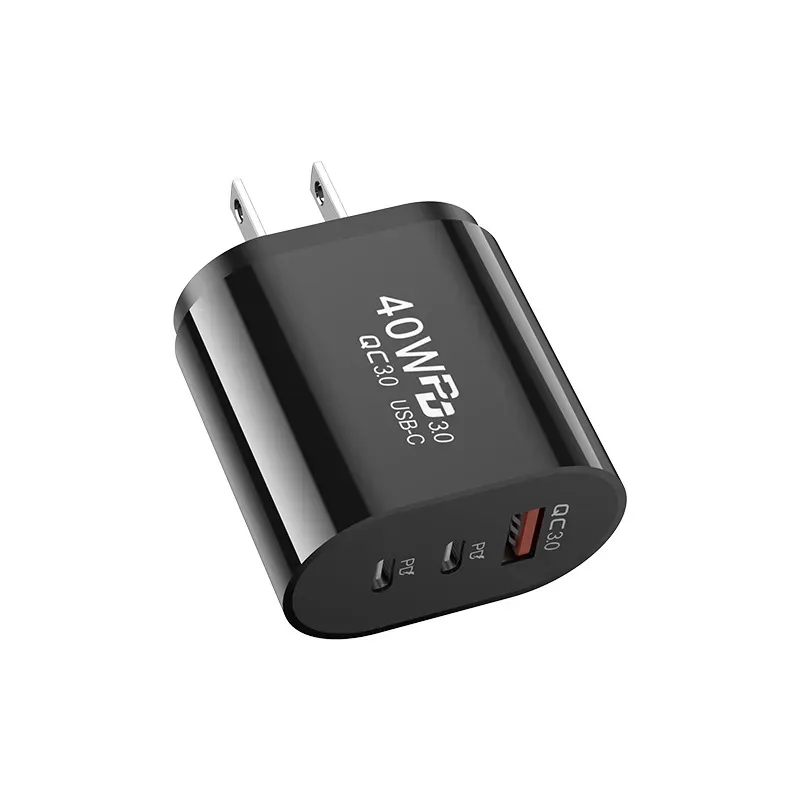 40W 3A 3 Ports Cell Phone Chargers Dual PD Type c Wall Fast Charging Power Adapters For Samsung s20 s22 Utral Htc Xiaomi